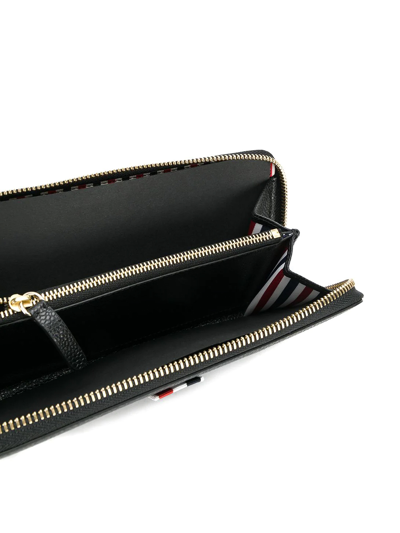 Thom Browne Long Zippered Wallet In Black