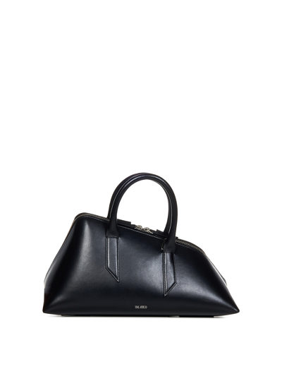 Shop Attico Black Calfskin  Top Handle Bag