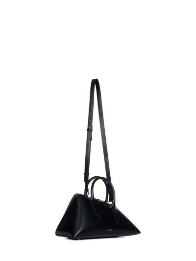 Shop Attico Black Calfskin  Top Handle Bag