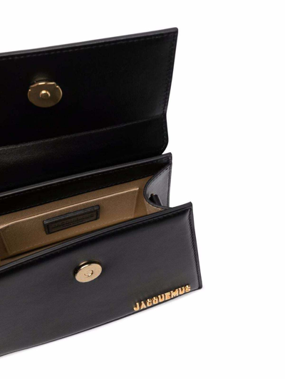 Jacquemus Le Chiquito Moyen Leather Top Handle Bag In Black