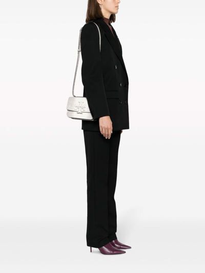 Tory Burch Eleanor Small Leather Shoulder Bag In White