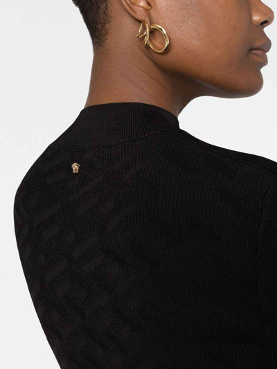 Shop Versace Knit Sweater In Black