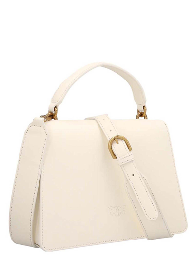 Pinko Classic Love One Top Handle Light Simply Bag In White