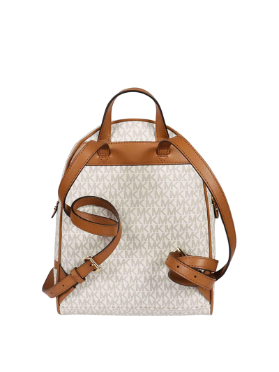 Shop Michael Kors Rhea Backpack In Cream