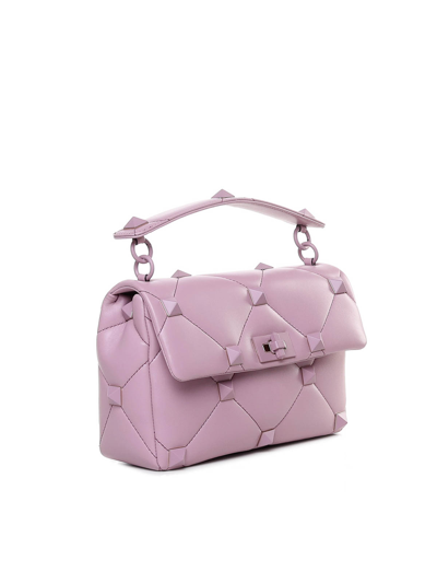 Shop Valentino Roman Stud Bag In Light Purple