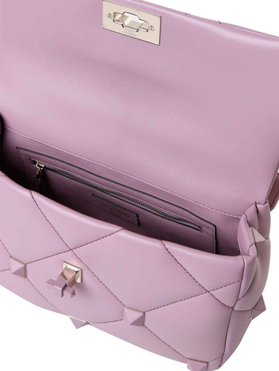 Shop Valentino Roman Stud Bag In Light Purple