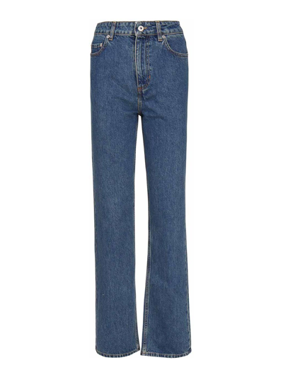 Shop Burberry Straight Cut Jeans In Blue
