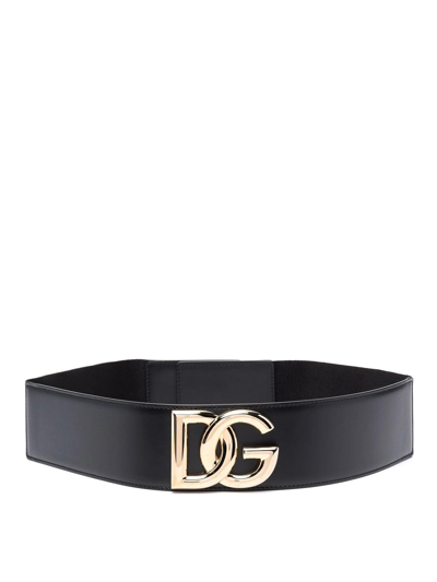 Shop Dolce & Gabbana Logo-plaque Belt In Negro
