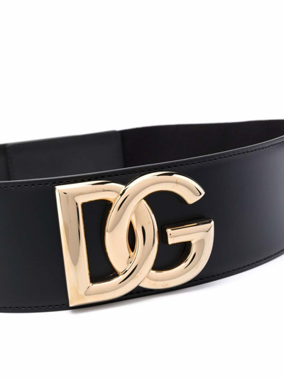 Shop Dolce & Gabbana Logo-plaque Belt In Negro