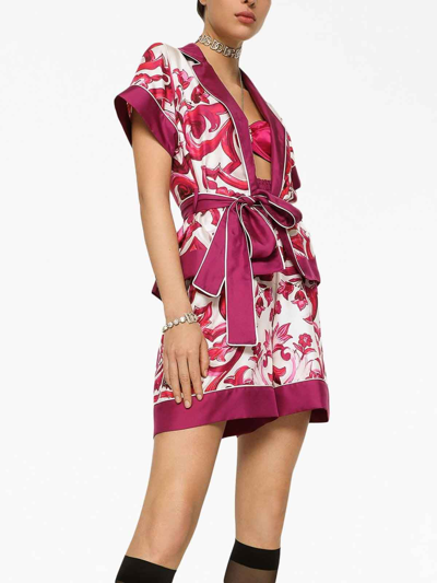 Shop Dolce & Gabbana Patterned Blouse In Multicolour