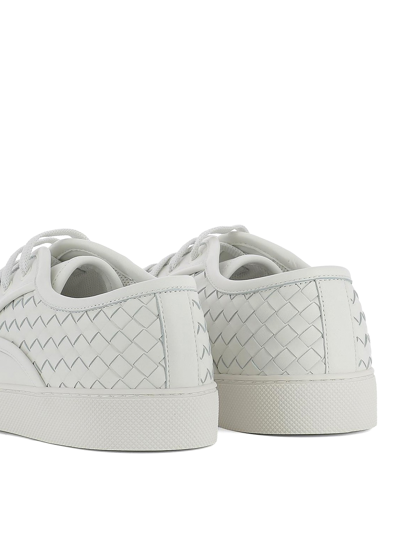 Shop Bottega Veneta Dodger Lace-up White Sneakers In Blanco