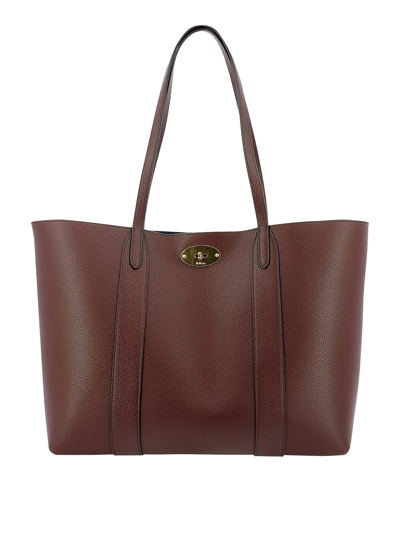 Shop Mulberry Bayswater Small Tote In Burgundy