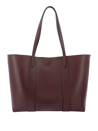 Mulberry Bayswater Bag In Micro Grained Leather In Burgundy