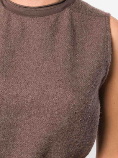 Shop Rick Owens Sisytank Tunic Raising In Brown