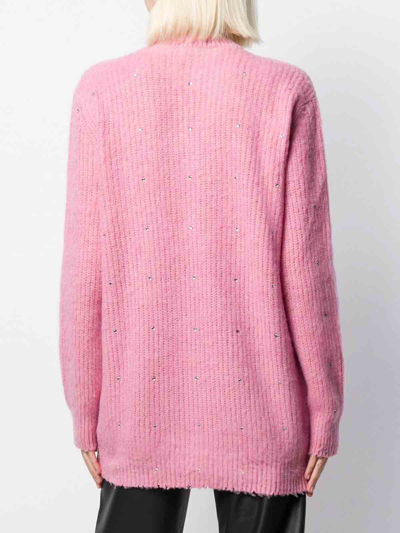 Msgm Crew Neck Sweater In Nude & Neutrals