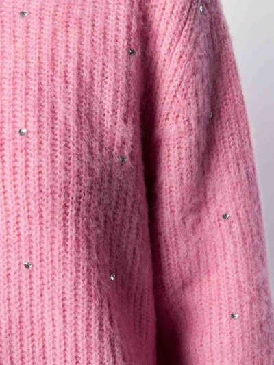 Msgm Crew Neck Sweater In Nude & Neutrals