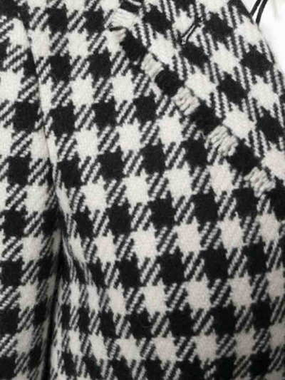 Thom Browne Blackwhite Checked Blazer In Black