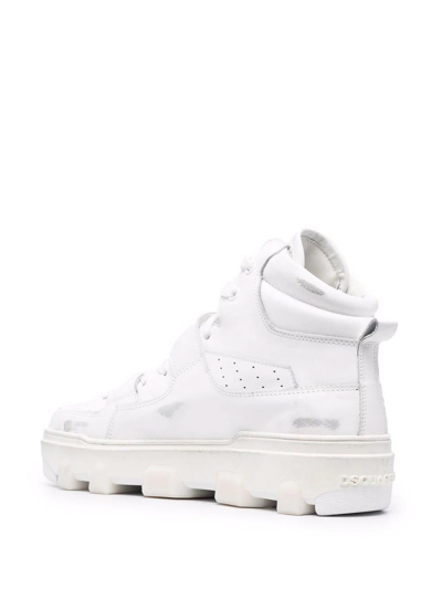 Shop Dsquared2 Icon Basket High-top Sneakers In Blanco