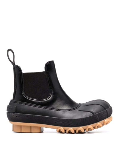 Stella Mccartney Faux Leather And Rubber Chelsea Boots In Black