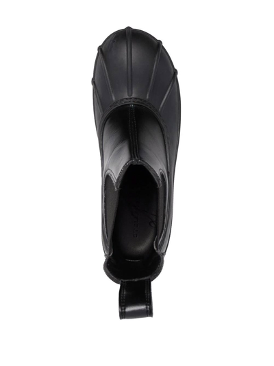 Stella Mccartney Faux Leather And Rubber Chelsea Boots In Black