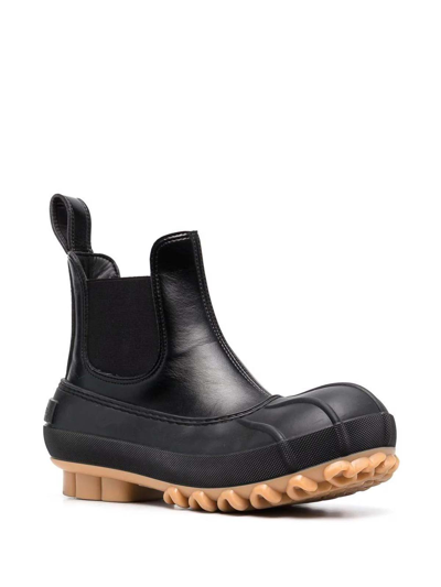 Stella Mccartney Faux Leather And Rubber Chelsea Boots In Black