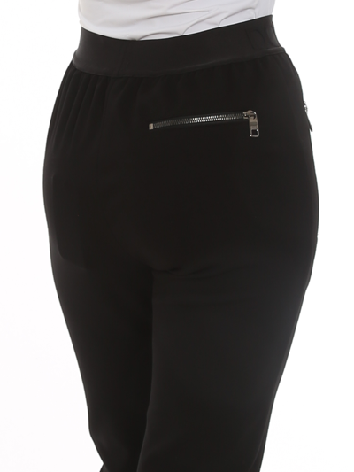 Dolce & Gabbana Logoed Waistband Trousers In Black