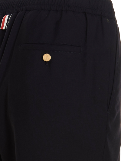 Thom Browne 4-bar Stripe Tailored Trousers In Blue