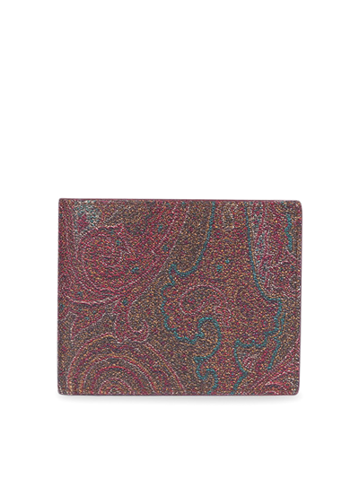 Shop Etro Book Paisley Classic Wallet In Multicolour