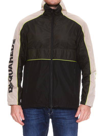 Dsquared2 Tech Fabric Jacket In Negro