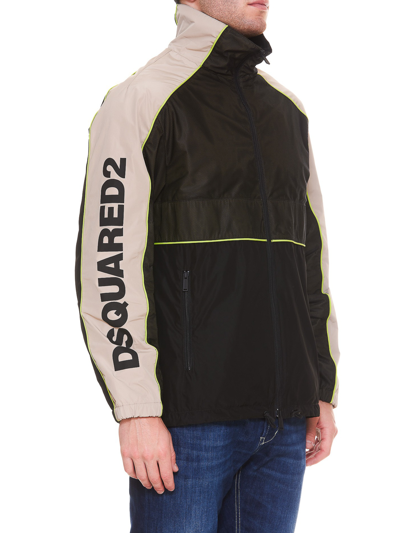Shop Dsquared2 Tech Fabric Jacket In Negro