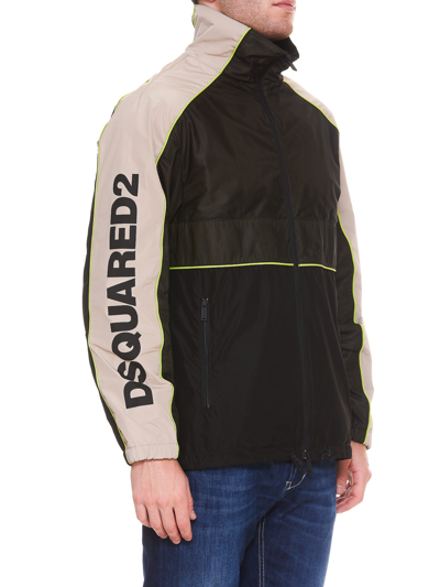 Dsquared2 Tech Fabric Jacket In Negro