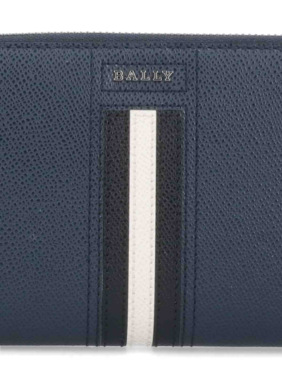 Shop Bally Logo Wallet In Blue