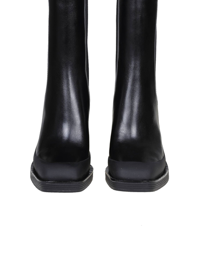 Tory Burch Leather Ankle Boots In Black