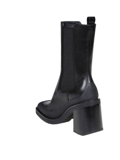 Tory Burch Leather Ankle Boots In Black