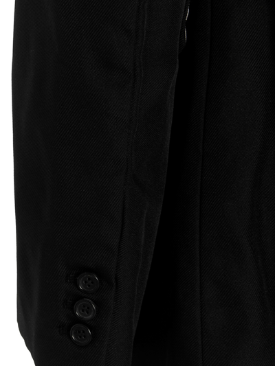 Shop Comme Des Garçons Maxi Split Blazer In Black