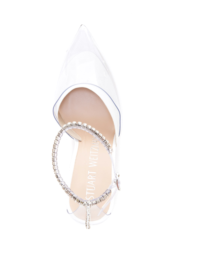 Stuart Weitzman Glam 100 Sandals In Blanco