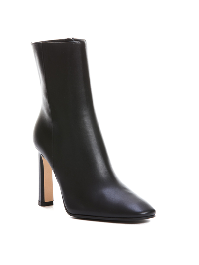 Shop Sergio Rossi Leather Booties In Black