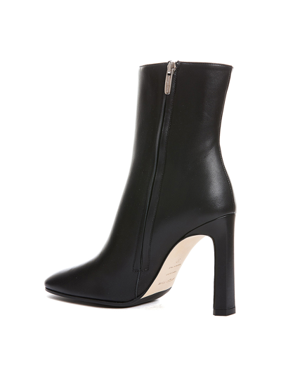 Shop Sergio Rossi Leather Booties In Black
