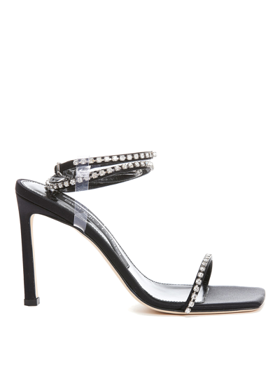 SERGIO ROSSI CRYSTAL DETAIL SANDALS 