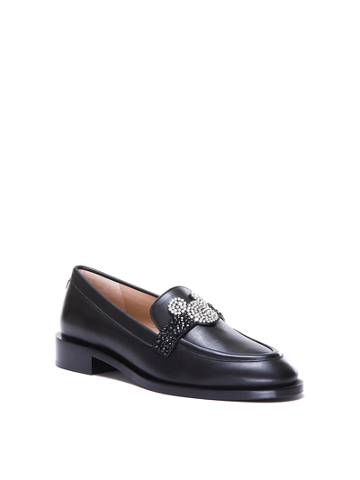 Shop Stuart Weitzman Minnie And Mickey Mouse Loafers In Negro