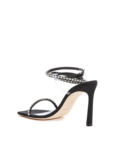 Shop Sergio Rossi Crystal Detail Sandals In Negro