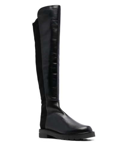Stuart Weitzman Over-the-knee Boots With Luxurious Suede Finish And Elegant Design In Negro