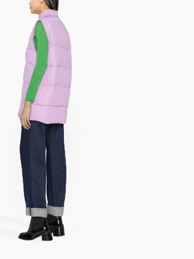 Shop Patou Detachable Sleeves Puffer Jacket In Light Purple