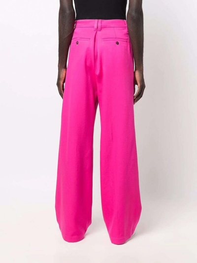 Shop Ami Alexandre Mattiussi Pantalón Casual - Fucsia In Fuchsia