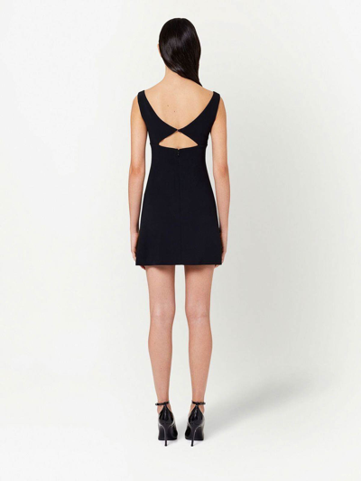 Shop Ami Alexandre Mattiussi Paris Cut-out Detail Mini Dress In Black