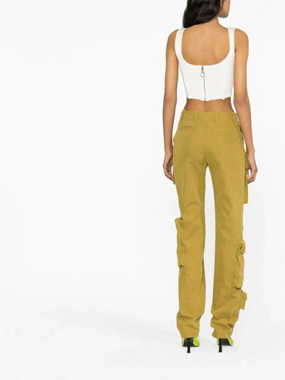 Off-white High Waisted Multipocket Cargo Pants In Multicolour