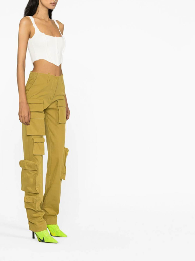 Off-white High Waisted Multipocket Cargo Pants In Multicolour