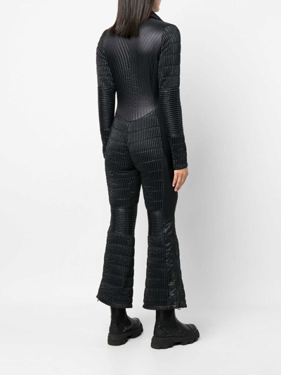 Shop Khrisjoy Quilted High-neck Ski Suit In Negro