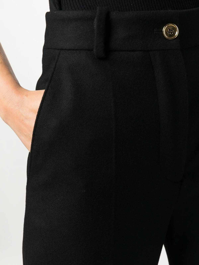 Shop Patou Wide-leg Cropped Trousers In Black
