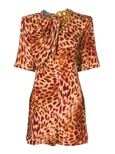 Shop Stella Mccartney Leopard-print Mini Dress Feminine In Animal Print